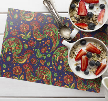 Tovaglietta americana originale con motivi floreali vivaci - TenStickers