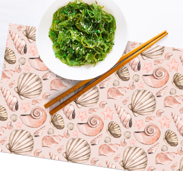 Tovaglietta americana originale con motivo conchiglie - TenStickers
