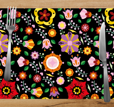 Tovaglietta americana originale ispirazione floreale vivace - TenStickers