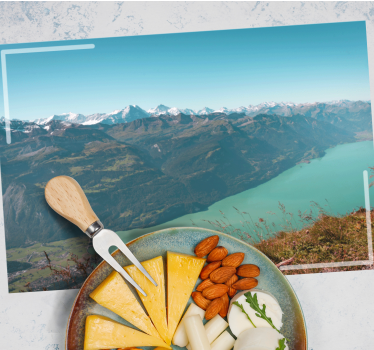 Tovaglietta americana originale montagne innevate - TenStickers