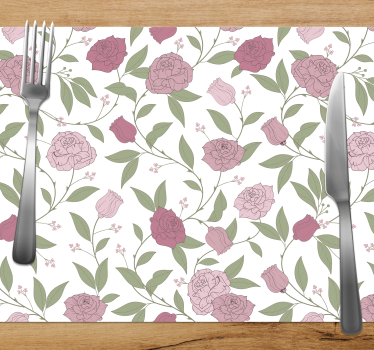 Tovaglietta americana originale motivo floreale elegante - TenStickers