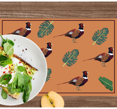 Tovaglietta americana originale motivo pavone colorato - TenStickers