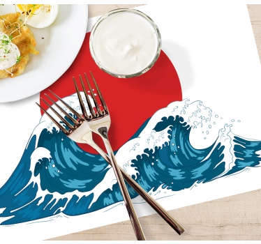 Tovaglietta americana originale onde e sole nascente - TenStickers
