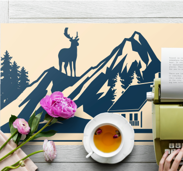 Tovaglietta americana originale paesaggio montano grande - TenStickers