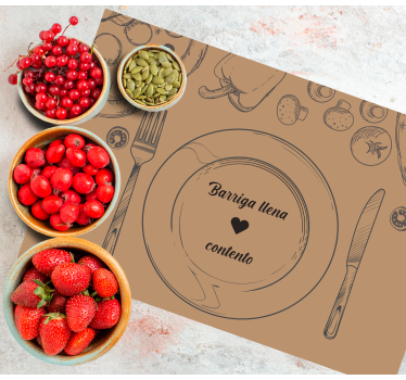 Tovaglietta americana originale piatto vuoto con cuore - TenStickers