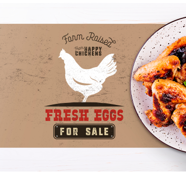 Tovaglietta americana originale pollo fresco di fattoria - TenStickers