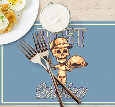 Tovaglietta americana originale servizio cameriere scheletro - TenStickers