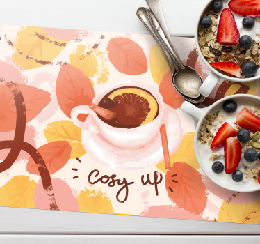 Tovaglietta americana originale tazza da caffè accogliente - TenStickers