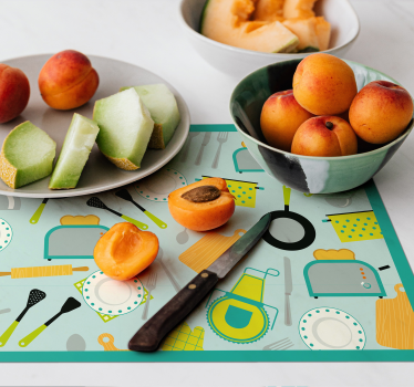 Tovaglietta americana originale tema utensili da cucina - TenStickers