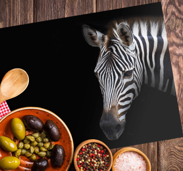 Tovaglietta americana originale testa di zebra dettagliata - TenStickers