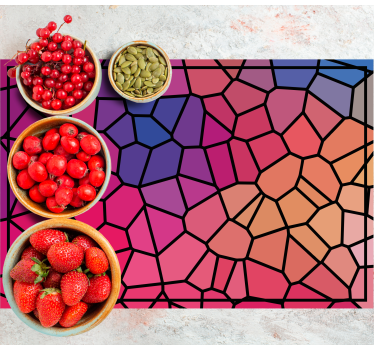 Tovaglietta americana originale Vibrante colore geometrico - TenStickers