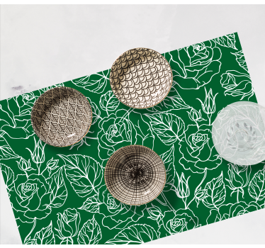 Tovaglietta americana textu composizione botanica elegante - TenStickers