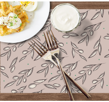 Tovaglietta americana textu concetto foglia elegante - TenStickers