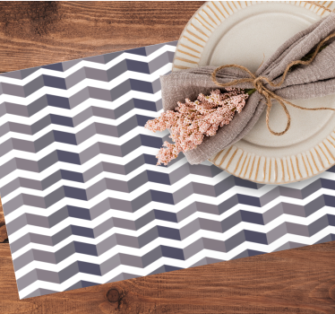 Tovaglietta americana textu design a zigzag - TenStickers