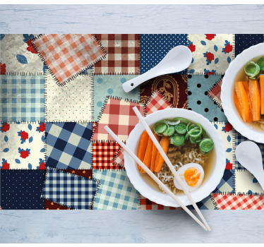 Tovaglietta americana textu disposizione patchwork - TenStickers
