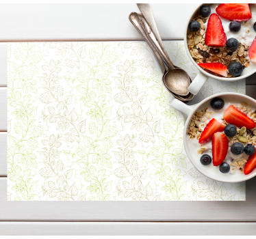 Tovaglietta americana textu motivo foglia botanica - TenStickers