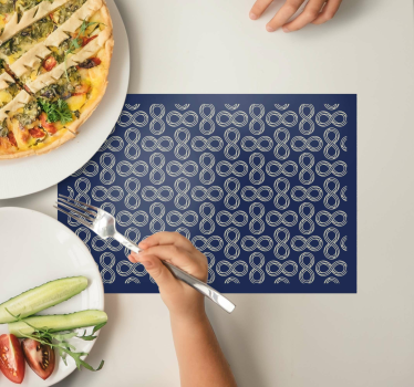 Tovaglietta americana textu motivo infinito elegante - TenStickers