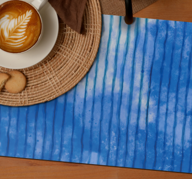 Tovaglietta americana textu motivo righe blu - TenStickers