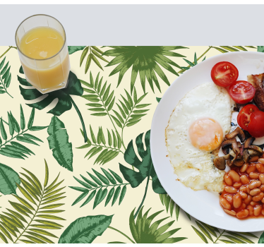 Tovaglietta americana textu motivo tropicale foglioso - TenStickers