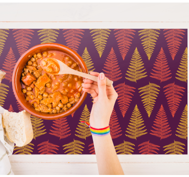 Tovaglietta americana textu sfondo foglie - TenStickers