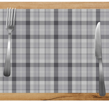 Tovaglietta americana elegante stile lino a quadri - TenStickers