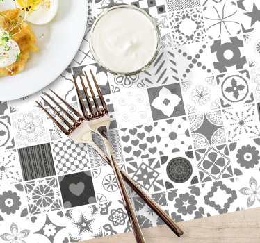 Tovaglietta americana textu texture monocromatica patternata - TenStickers
