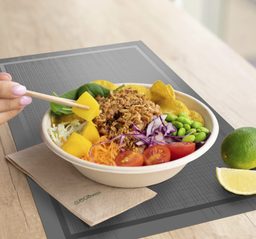 Tovaglietta colazione elegante Strisce grigie - TenStickers