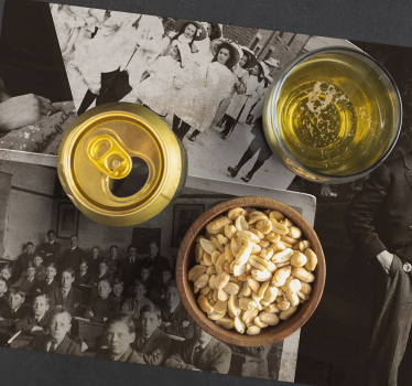 Tovaglietta colazione per casa collage di foto vintage - TenStickers