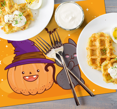 Tovaglietta infantile Strega testa di zucca - TenStickers