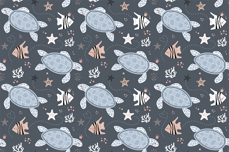 Tovaglietta americana infantile motivo creature marine - TenStickers