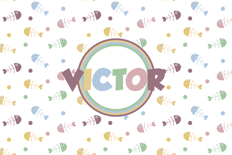 Tovaglietta americana infantile concetto pesci vivaci - TenStickers