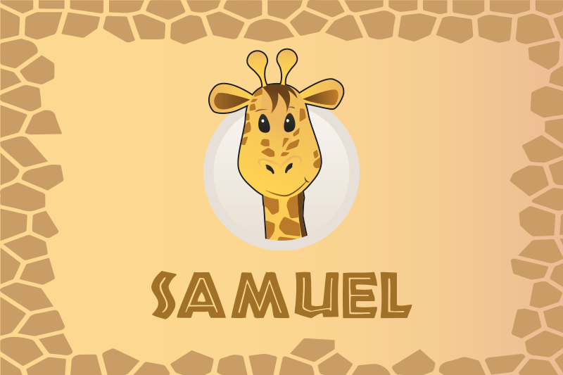 Tovaglietta americana infantile design giraffa - TenStickers