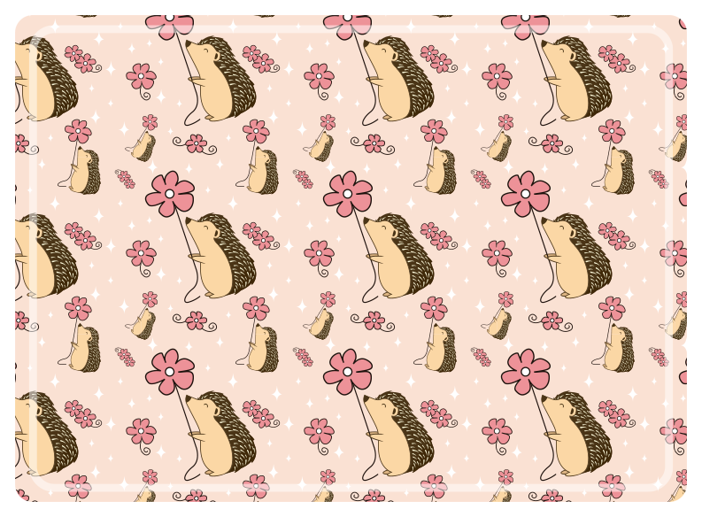 Tovaglietta americana originale motivo riccio carino - TenStickers