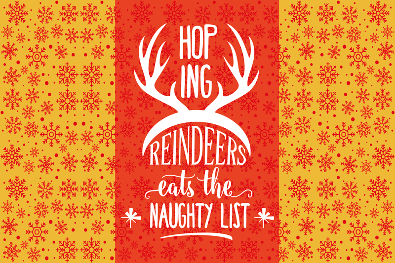 Tovaglietta americana natale corna di renna citazione - TenStickers