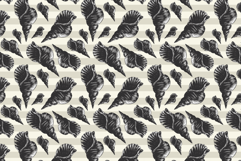 Tovaglietta americana moderna eleganti motivi a conchiglia - TenStickers