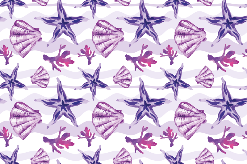 Tovaglietta americana originale con motivi conchiglia - TenStickers
