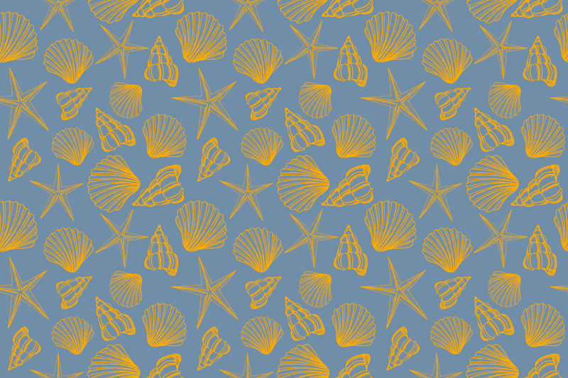 Tovaglietta americana textu piatto con conchiglie - TenStickers