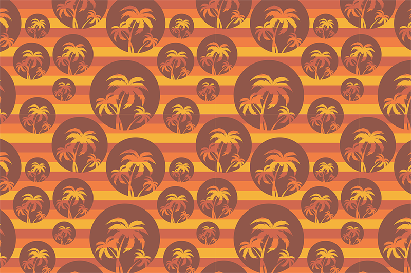 Tovaglietta americana originale motivi palme tropicali - TenStickers
