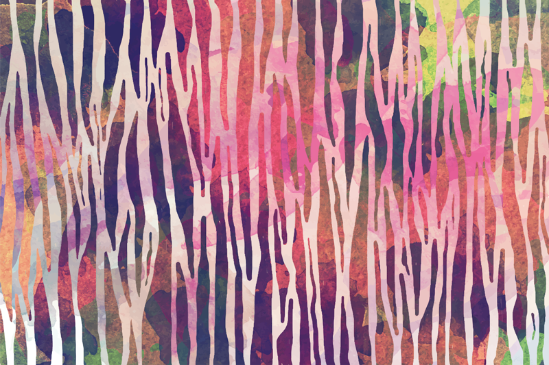 Tovaglietta americana textu strisce colorate astratte - TenStickers