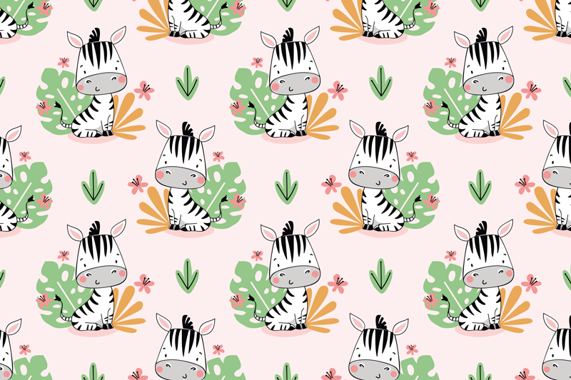 Tovaglietta americana infantile motivo zebra carina - TenStickers