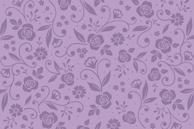 Tovaglietta americana textu motivo floreale viola - TenStickers