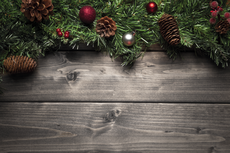 Tovaglietta americana natale composizione festiva di pigne - TenStickers