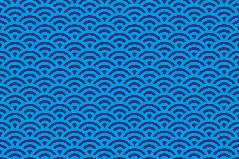Tovaglietta americana textu elemento onda curva - TenStickers