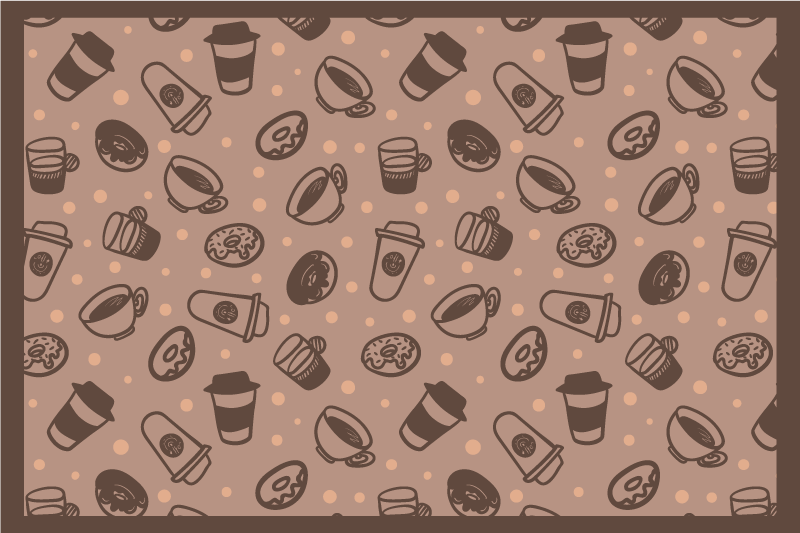 Tovaglietta americana originale motivi tazze da caffè - TenStickers