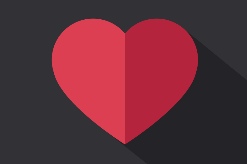 Tovaglietta americana originale a forma di cuore - TenStickers