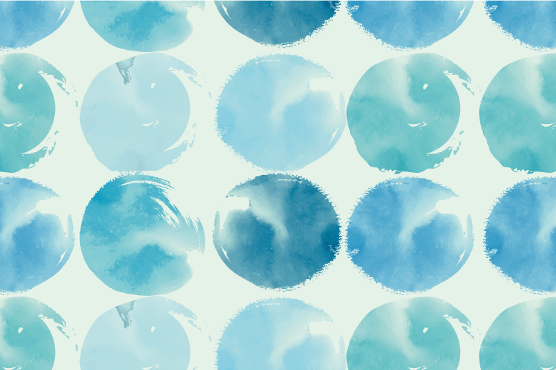 Tovaglietta americana moderna motivi acquerello circolari - TenStickers