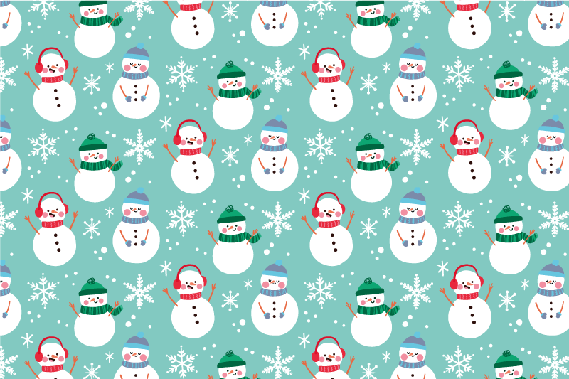 Tovaglietta americana natale motivo pupazzo di neve - TenStickers