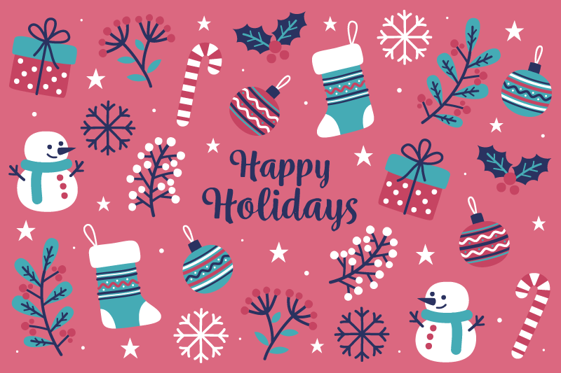 Tovaglietta americana natale motivi festivi fantasiosi - TenStickers