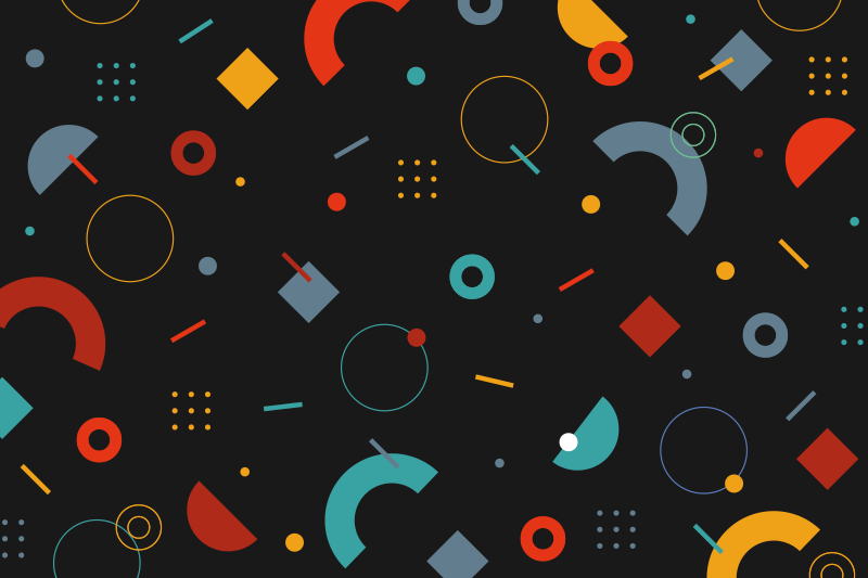 Tovaglietta americana moderna con motivo geometrico colorato - TenStickers