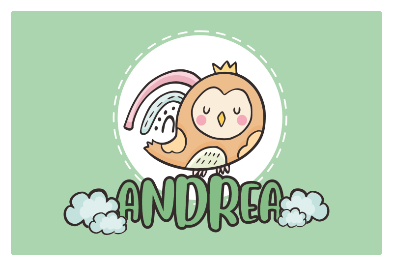 Tovaglietta americana infantile gufo carino - TenStickers